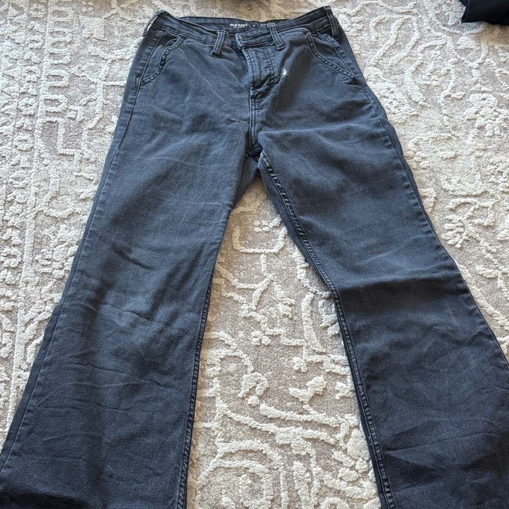 Old Navy Women's Charcoal Straight Leg Jeans